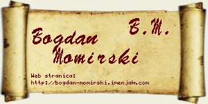 Bogdan Momirski vizit kartica